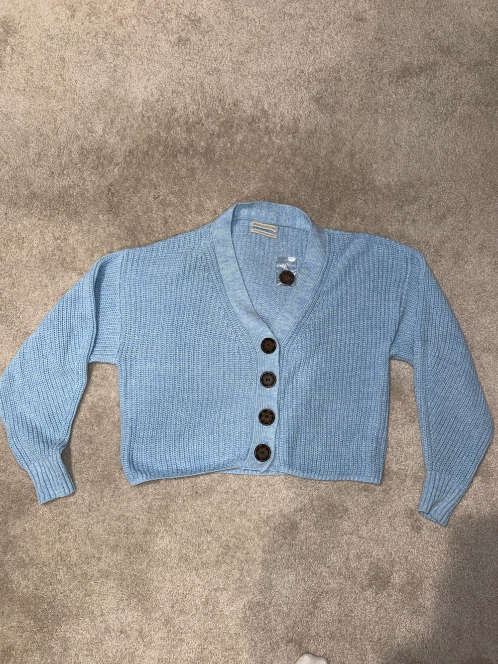 Urban Outfitters Chunky Ribbed Cropped Cardigan